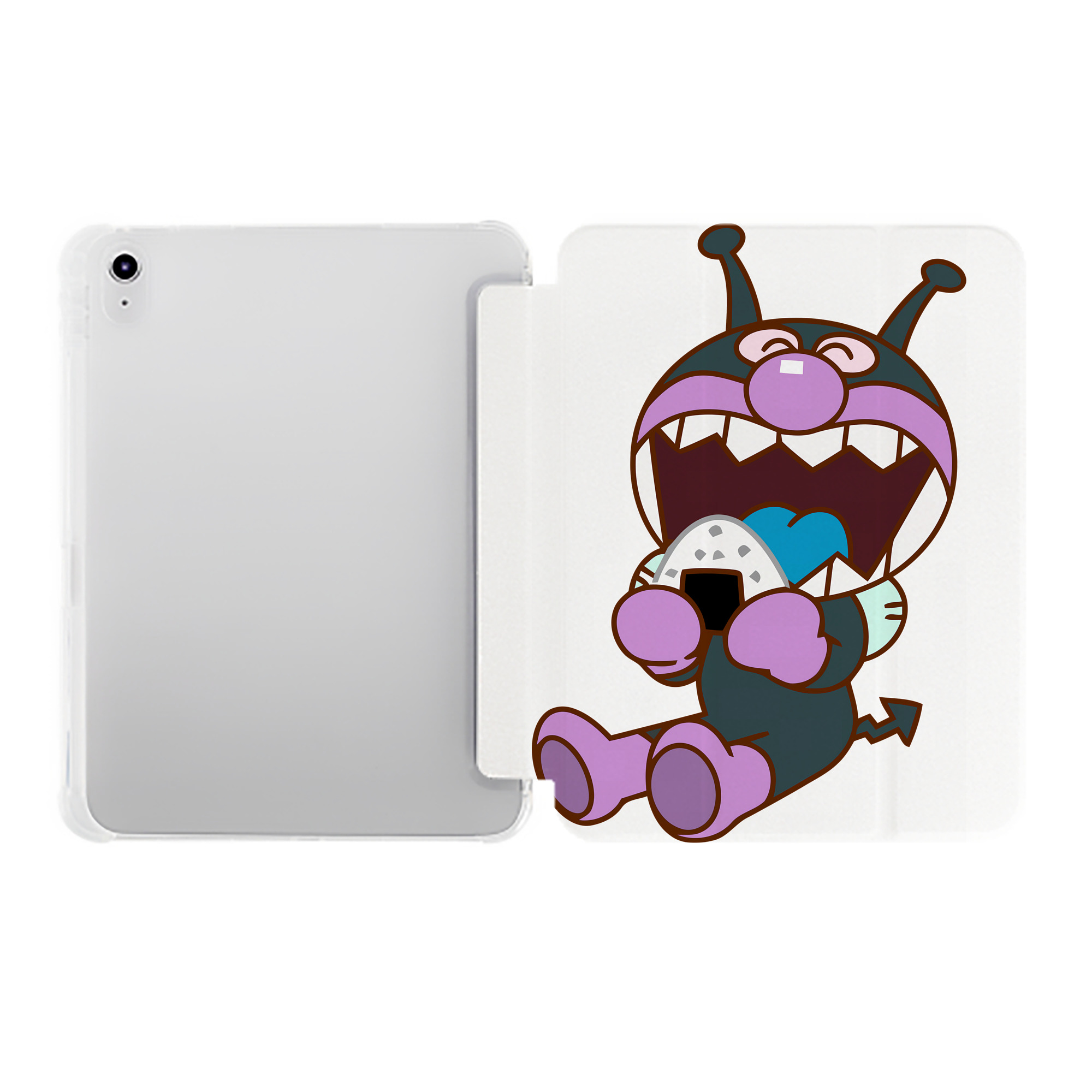 （画像用） アンパンマン Anpanman IPad ケース ペン収納付き 三つ折りスタンド PUレザー×シリコン 対応機種9.5/10.5/10.9インチ